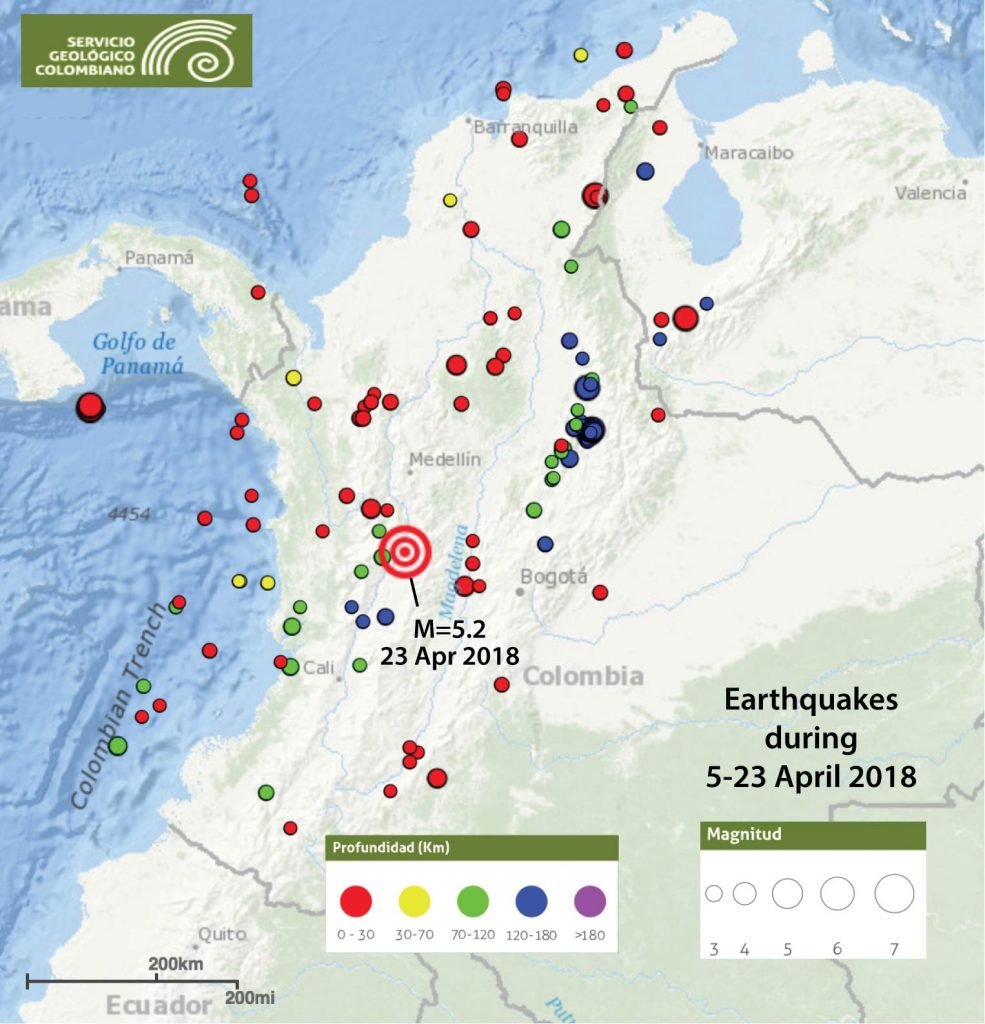 Seismo en colombia